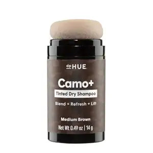 dpHUE Camo+ Tinted Dry Shampoo, Medium Brown - Gray, Root & Scalp Coverage for Women & Men - Non-Aerosol - Absorbs Oil & Adds Visible Volume