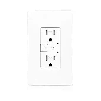 15A TR Smart Wall Outlet, Alexa & Google, 2.4 GHz WiFi Receptacle, ETL&FCC