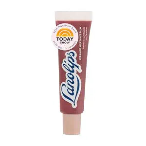 Lanolips Tinted Lip Balm - Ceramide Milkshake Hydrating Lip Moisturizer with Lanolin & Murumuru Butter - Sheer Creamy Tinted Glossy Balm - Natural & Cruelty-Free - Caramel Melt (0.44 oz)