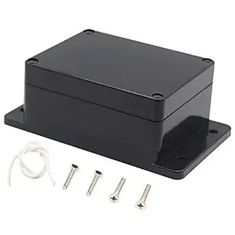 Zulkit Junction Box ABS Plastic Dustproof Waterproof IP65 Universal Electrical Boxes Project Enclosure with Fixed Ear Black 4.5 x 3.5 x 2.2 Inch (115 x 90 x 55mm)(Pack of 1)