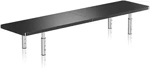 suptek Dual Monitor Stand Riser,Large Monitor Laptop Stand Riser 3 Adjustable Heights Computer Stand for Laptop, Printer, Notebook(MST016L)