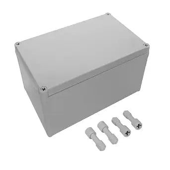 LeMotech IP67 Waterproof Junction Box ABS Plastic Project Box Dustproof Electrical Box Outdoor Enclosure for Electronics DIY Case Gray 9.8X 5.9X 5.1 inch(250mmx 150mmx 130mm)