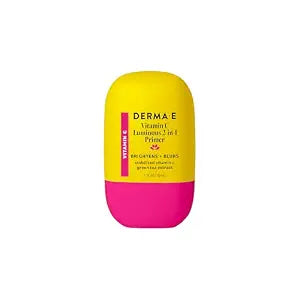 DERMA E Primer, Vitamin C Luminous 2-in-1 Blurring Makeup Primer, 1 Fl Oz