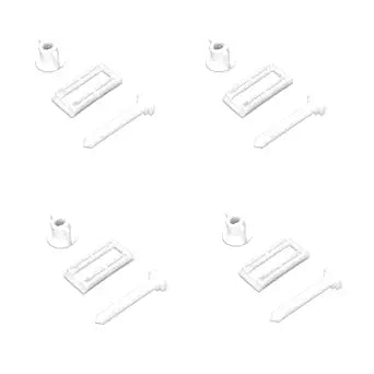 4PCS Toilet Seat Hinged Bolt Nuts(Rectangular) Fit Most Split Toilet Seats