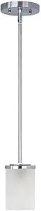 Maxim Lighting Corona 1-Light Mini Pendant | Satin Nickel Finish | Contemporary Mini Pendant | Ideal for Kitchen Islands & Breakfast Nooks | 90200FTSN