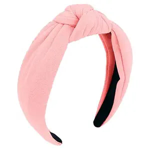 CURASA Headbands For Women Girls Pink Knotted Hairband Top Knot Headband
