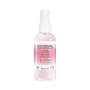 COVERGIRL Clean Fresh Skincare Priming Glow Facial Mist with Rose Water and Vitamin C, 3.3 Fl Oz