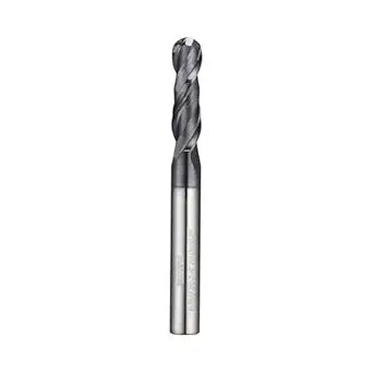 Tools Extra Long Carbide Ball Nose End Mill for Cutting Alloy Steels, with HRC62 Tungsten Carbide+AlTiN Coating,4" Overall Length CNC Router Bits,3/8 Shank End Mill Bits (3/8-4" 1PCS)