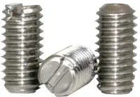 Slotted Socket Set Screws, Cup Point, 1/4-20 x 1", Stainless Steel, 18-8, Slotted Drive (Quantity: 100) Coarse Thread, 1/4 inch Grub/Blind/Allen/Headless Screw, Length: 1 inch