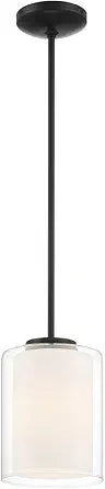 Access Lighting 28109-MBL/CLOP Seville Pendant, 1-Light 60 Watts, Matte Black