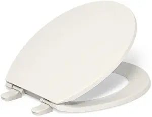 KOHLER 20111-96 Brevia, Slow Close Toilet Seat, Round Toilet Seat, Grip-Tight Bumpers Quick-Attach Hardware, Biscuit