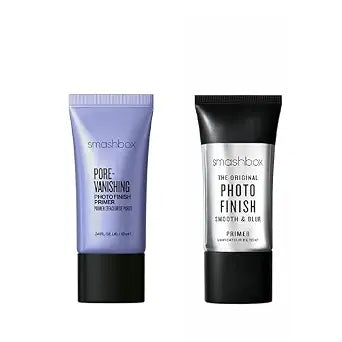 Smashbox Original Photo Finish Smooth & Blur Primer + Pore Vanishing Primer Travel Set | Includes Photo Finish Primer to Smooth & Blur Skin, 0.34 Fl Oz + Vanishing Primer to Minimize Pores, 0.34 Fl Oz