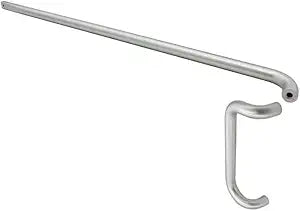 8-1/2" x 33" Solid Aluminum Round Combination Push Bar and Pull Handle Set (Clear Anodized)
