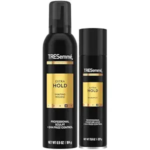 TRESemmé Extra Hold Hairspray & Shaping Mousse Bundle – 24H Touchable Hold & Volume + Frizz Control