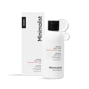 Minimalist Salicylic Acid + LHA 2% Body Wash | Exfoliating, Excess Sweat, Rough, Acne, Strawberry Skin, KP Bump | For Women & Men | 6.76 Fl Oz / 200 ml