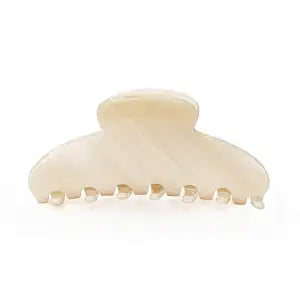 4.3 Inch Large Claw Clip for Thin Hair & Thick Half Ups, Cute Acetate French Hair Clips for Women, Non-Slip Secure Updos & Chic Daily Styles, Back to School Gift, Cream White