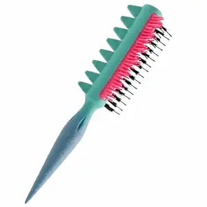 DONNA Rotating 3-in-1 Curl Brush & 3 Row Rat Tail Comb for Curly Hair