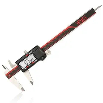 VINCA IP54 Grade Digital Caliper, DCLA-0605 6 Inch/150mm, Inch/Millimeter/Fraction Conversion, Stainless Steel, Large LCD Screen