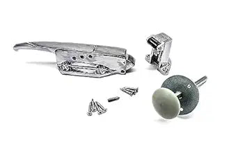 Kason 0058 Polished Chrome Radial Latch KIT with 0059 Roller Strike, 3/4" to 1 5/8" Offset, 0481 4" Inside Release and Hardware KIT