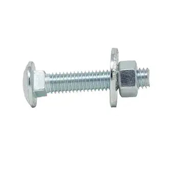 5/16"-18 x 2-3/4" (50 Pack) Grade 5 Zinc Carriage Bolt Kit W/ 5/16-18 Hex Nuts (50 pcs) and 5/16-18 Flat washers (50 pcs), Full Thread, Quantity 50 Each - by Fastener Depot, LLC