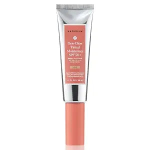 Naturium Dew-Glow Tinted Moisturizer SPF 50+ Light, Daily Moisturizing Sunscreen & Face Primer with Tint, Skin Protector with Dewy Finish, 1.7 oz