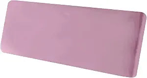 Stretch Cushion Cover, Soft Velvet Plush Cushion Slipcovers Loveseat Sofa Covers Couch Seat Covers Furniture Protector with Elastic Bottom (Medium, Pink)