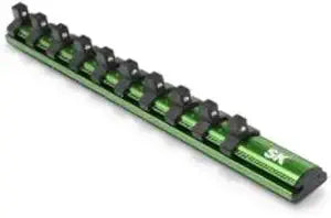 SK Tools USA3/8" Drive, 10 Clips, 12" Long, Magnetic Socket Rail | M3810