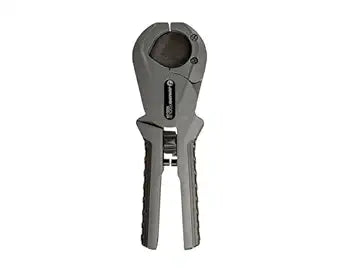 Jonard Tools MDC-34 Microduct Cutting Tool, 34 mm - Slim Head PVC/CPVC/HDPE Plastic Tubing Cutter, Spring-Loaded Jaws, Replaceable Carbon Steel Triangular Blade, Safety Lock, Ripped Grips