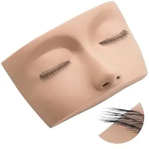 3 Lash Layers Lash Mannequin Head For Eyelash Extension, Lash Extension Practice Face for Beginners Reusable Makeup Massage Training Supplies