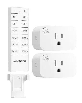 DEWENWILS 60-Minute Remote Timer Wireless Remote Control Outlet with Timer