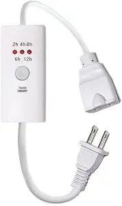 HNB Auto Off Timer for Oil Wax Warmer Burner Indoor Small Appliances Timer Plug for Electrical Outlet 5 Timing Setting 12 Hours Timed Power Switch (timer5D0.5m1pc B)