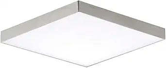 Maxim Lighting Trim 6.5" 1-Light Flush Mount | Satin Nickel Finish | White Polycarbonate Shade | Transitional Flush Mount | Ideal for Bedrooms, Hallways & Entryways | Dimmable | 57667WTSN