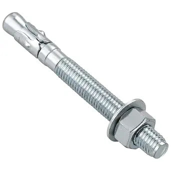 Wensilon 3/8"x4" Wedge Anchors for Concrete, Zinc-Plated, 10 PCS