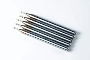 Square End Carbide Mill Set (Pack of 5) - 1/16 End Mill for Alloy Steels/Hardened Metals  4 Flute TiAlN Coated Square Nose Milling Set for CNC Machine Milling Tools