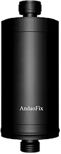 Metal Durable High Flow Shower Filter, 90% dechlorination effect, adsorbs heavy metals, balances the ph level of the water, relieves your skin from dryness, Matte Black Showerhead Filter