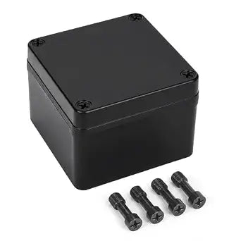 LeMotech Junction Box IP67 Waterproof Dustproof Project Box ABS Plastic Outdoor Electrical Box for Electronics Black, External Size 3.9 x 3.9 x 3.0 inch