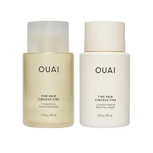 OUAI Fine Hair Shampoo & Conditioner Set - Travel Size (3 Oz)