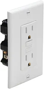 Marinco 1591-FI.WHITE Marine Electrical Duplex GFCI Receptacle (15-Amp Straight Blade, 125-Volt, Female, Ivory)