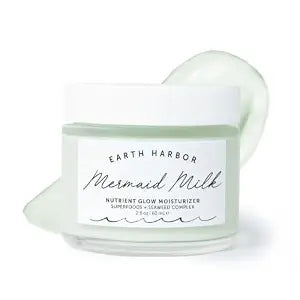 Earth Harbor | MERMAID MILK Nutrient Glow Moisturizer | Lightweight Botanical Hydration | Matcha and Spirulina | Non-GMO + Plant-Based - 60 ml
