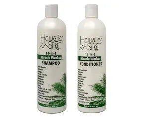 Hawaiian Silky Miracle Worker 14-in-1 Shampoo & Conditioner Bundle, Hydrating & Strengthening Hair Care Set, 16 fl oz Each