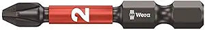 Wera 851/4 Diamond Coated Impaktor Screwdriver Bits for PH 2 Phillips Screws, Pack of 5