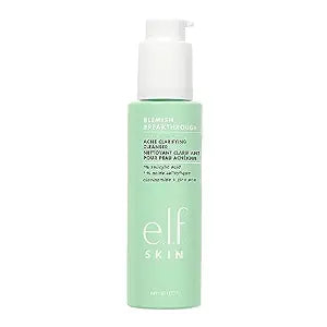 e.l.f. SKIN Blemish Breakthrough Clarifying Cleanser, Gel Cleanser For Removing Makeup, Controlling Oil & Clarifying Pores, 1% Salicylic Acid