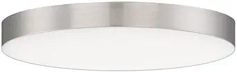 Maxim Lighting Trim 7" 1-Light Flush Mount | Satin Nickel Finish | White Polycarbonate Shade | Transitional Flush Mount | Ideal for Bedrooms, Hallways & Entryways | Dimmable | 57662WTSN