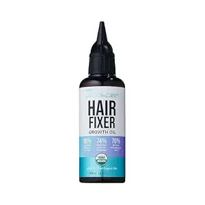 Kiss Colors & Care Organic Hair Fixer Growth Oil, Natural Oils for Stronger Follicles, Reduced Breakage & Frizz, Moisture Retention & Split End Protection, 133mL (4.5 fl. oz.)