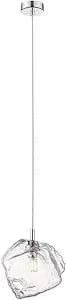 Access Lighting - HI Access 63128LEDDLP-MSS/CLR Transitional LED Pendant from Boulder Collection in Chrome Finish, 6.75 inches