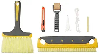 Amazon Basics Wallpaper Kit with Soft Grip Brushes, Seam Roller, Smoothing Tool, Wallpaper Tools, 7-Pieces