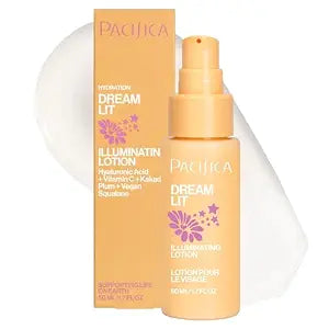 Pacifica Dreamlit Illuminating Facial Lotion ��� Vitamin C & Niacinamide Brightening Moisturizer for Radiant Glow - Natural Dewy Finish Hydrates & Minimizes Pores - Lightweight Daily Face Cream, Vegan