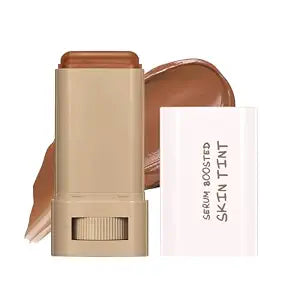 6 Colors Foundation Stick Beauty Balm Serum Boosted Skin Tinted Balm Concealer, Long-lasting Coverage, Even Skin Tone Portable Moisturizing Essence Stick (# 03, 0.64 Oz)