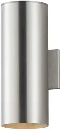 Maxim Lighting Outpost 15" 2-Light Wall Sconce | Brushed Aluminum Finish | Transitional Indoor Light Fixture | Ideal for Hallways, Bedrooms & Bathrooms | Wet Rated | Home Decor Light Fixture | 26108AL