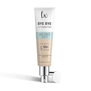 Lx Blend Bye Bye Foundation Oil Free Matte Coverage Moisturizer With SPF 50 (MEDIUM) 1 FL OZ